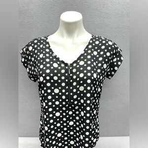 My Michelle polka dots blouse top black and white‎ Size S